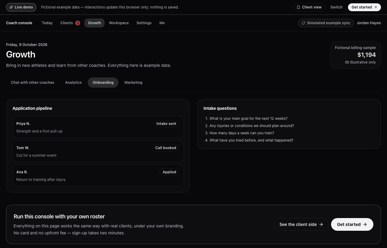 Onboarding in the RX Suite demo
