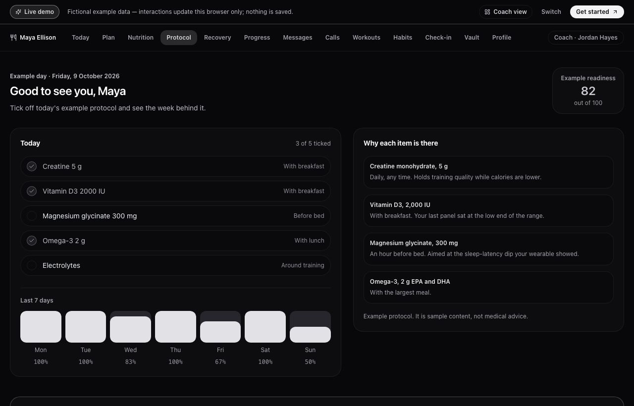 Protocol and recovery in the RX Suite demo